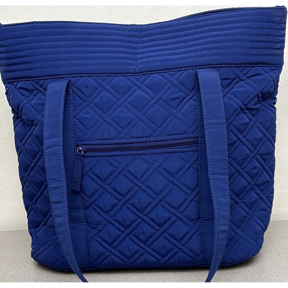 Vera Bradley Original Tote, Navy Blue Diamond Quilted, 15”X16”, NWOT - Picture 4 of 12